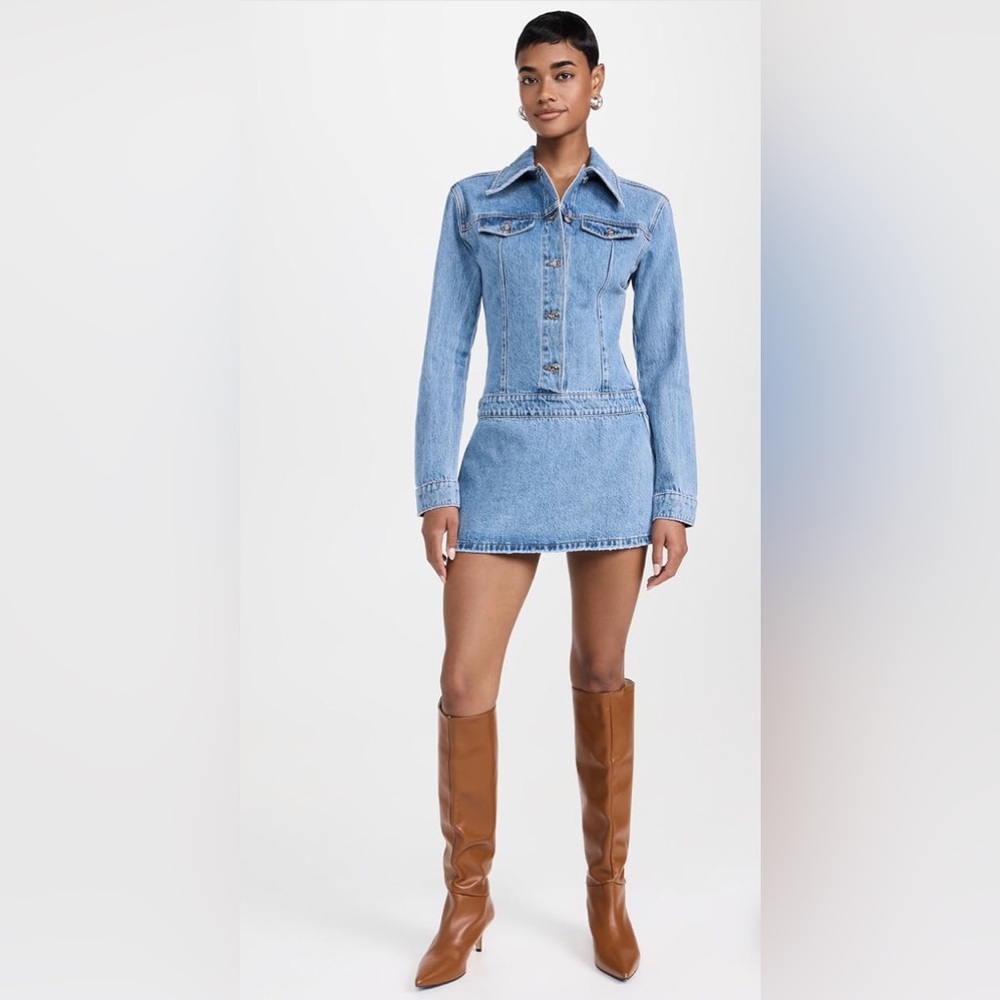 SER.O.YA Arizona A-Line Denim Mini Dress, Small, NEW
